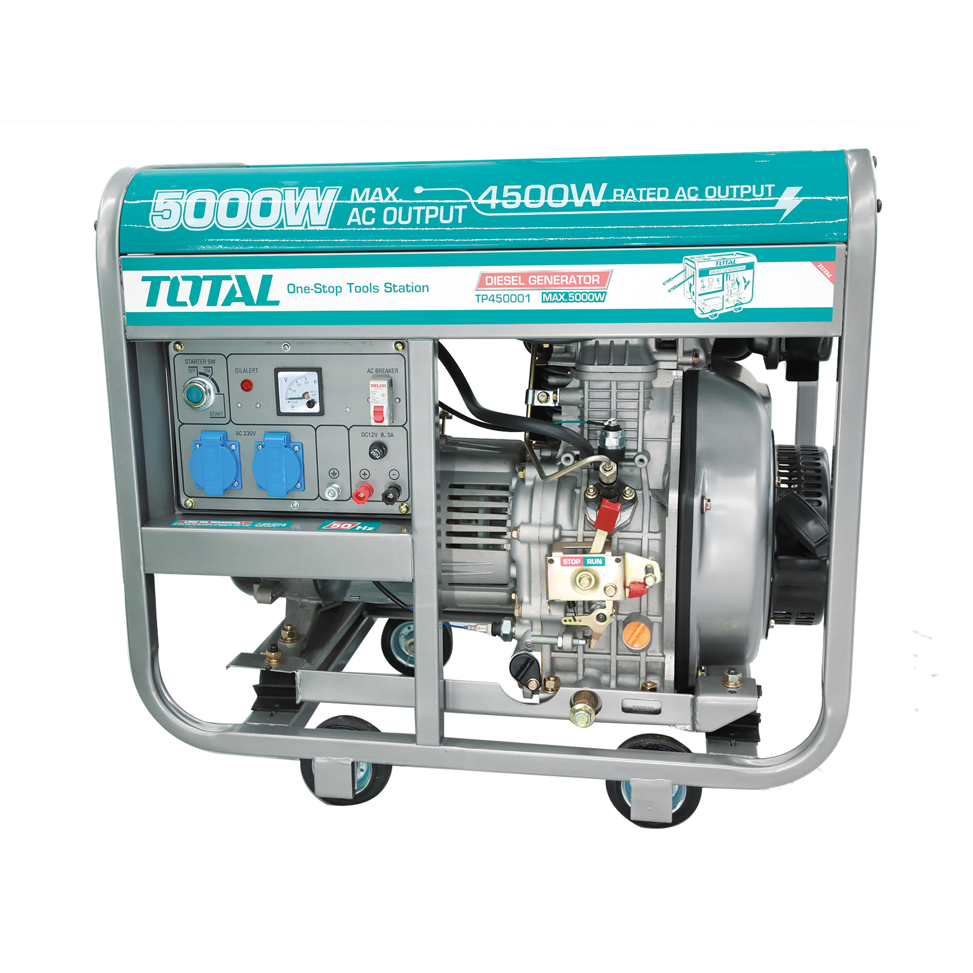 GERADOR portátil diesel aberto 5.0 kW - Monofásico TP450001 | 5.0 kW