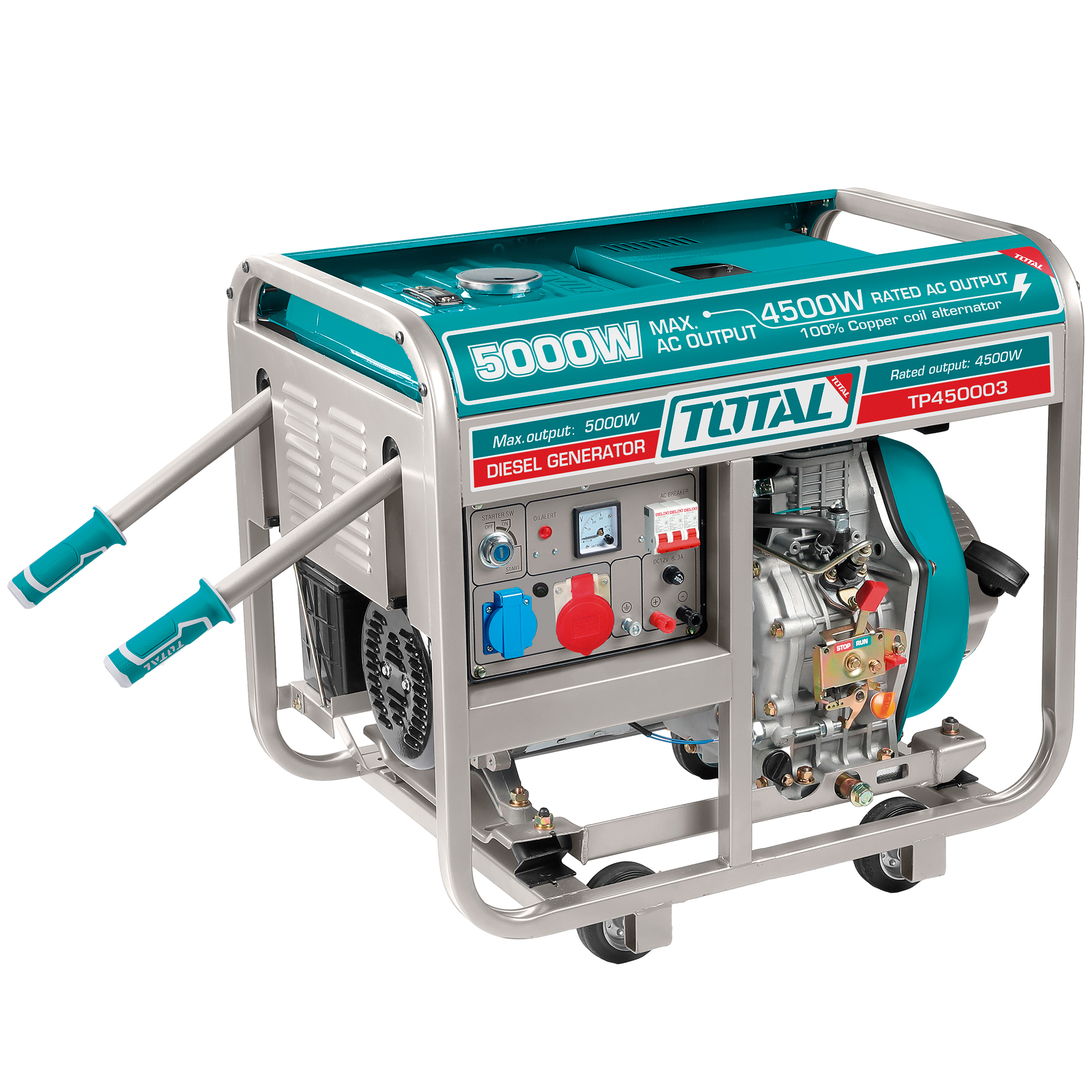 GERADOR portátil diesel aberto 5.0 kW - Trifásico TP450003 | 5.0 kW