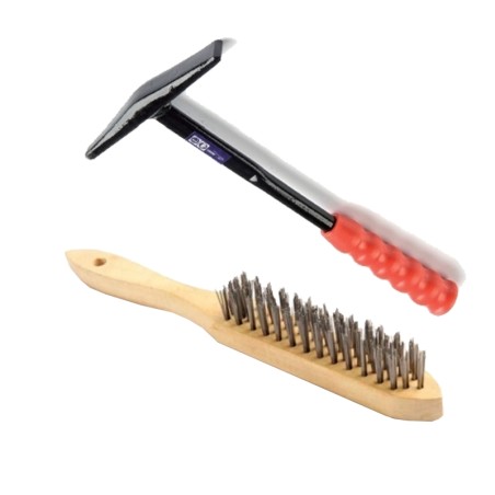 Lot Welding chipping hammer + welding brush DECA