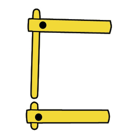 2 braços retos 120 mm + 2 eléctrodos retos Ø 12 mm Modular 230 e 400 Telwin