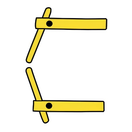 2 braços retos 120 mm + 2 eléctrodos inclinados Ø 12 mm Modular 230 e 400 Telwin