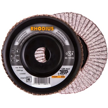 RHODIUS | Disco de lamelas para alumínio Ø 125 mm Rhodius LGA ALU