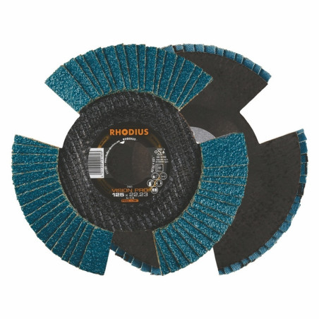 Disco de lamelas perfurado para aço Ø 125 mm Rhodius LSZ F