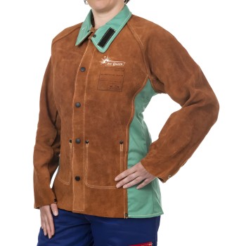 Jaqueta de soldadora corte feminino Lava Brown Weldas