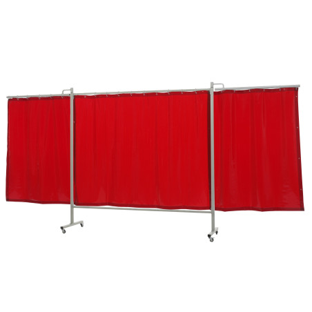 Ecrã tríptico de proteção para soldadura dobrável