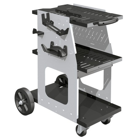 Carrinho para máquina de soldar MIG + garrafa de gás até 4 m3