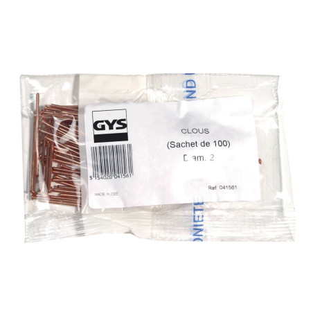 Sacos de 200 pregos Ø 2 mm para bico de soldar pregos