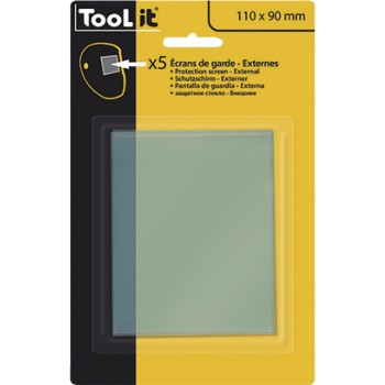 5 ecrãs de proteção 110 x 90 mm externos para capacete GYS
