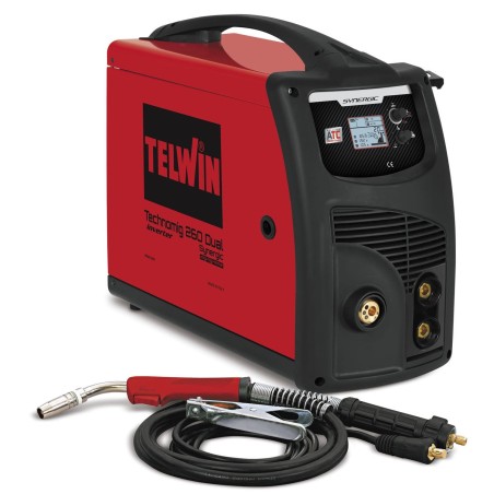 Máquina de soldar MIG MAG semiautomática multiprocesso TELWIN TECHNOMIG 260 DUAL Synergic