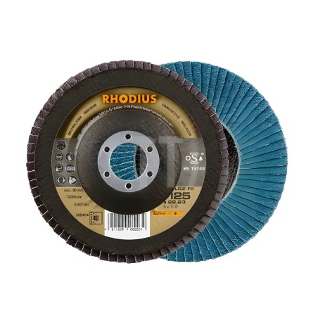 Disco de lamelas para inox Ø 125 mm Rhodius LSZ F2