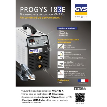 Posto de solda MMA Inverter PROGYS 183 E