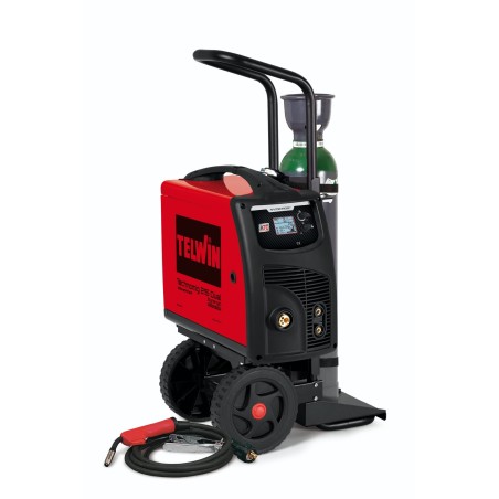 PACK : Máquina de soldar Telwin Technomig 215 + Carrinho + Regulador + Gás