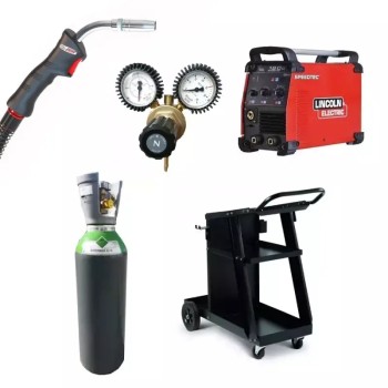 PACK : Máquina de soldar LINCOLN 180C + Tocha 3 m + Regulador + Gás + Carrinho