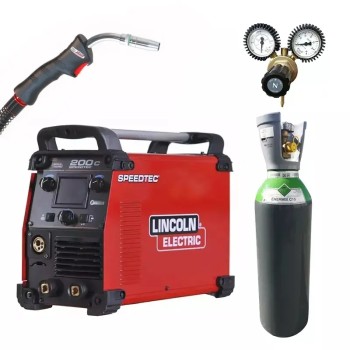 PACK : Máquina de soldar LINCOLN 200C + Tocha 3 m + Regulador + Gás