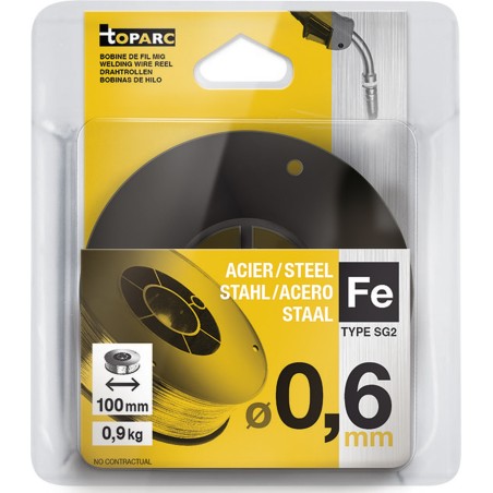 GYS - Bobine de fio Aço SG2 Ø 0,6mm - D100 - 0,9kg