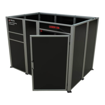 Cabine de soldadura laser classe 4 - 3x3m com porta de dobradiça