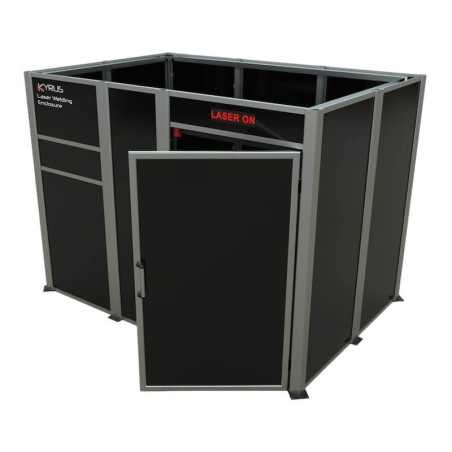 Cabine de soldadura laser classe 4 - 3x3m com porta de dobradiça