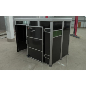 Cabine de soldadura laser classe 4 - 3x2m com porta deslizante