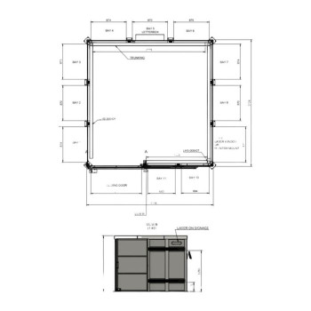 Class 4 laser welding booth - 3x3m with sliding door