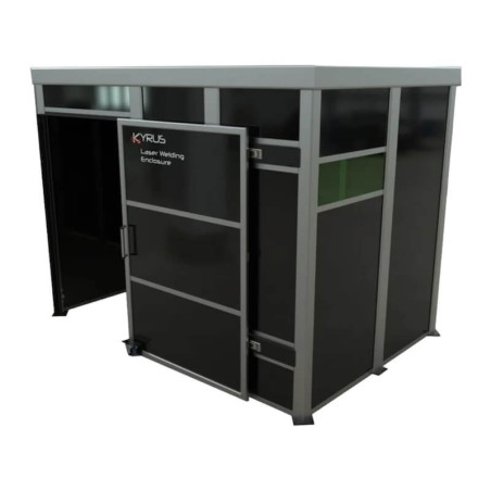 Cabine de soldadura laser classe 4 - 3x3m com porta deslizante