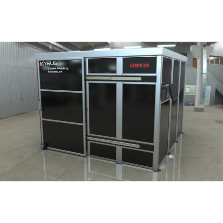 Cabine de soldadura laser classe 4 - 4x3m com porta deslizante