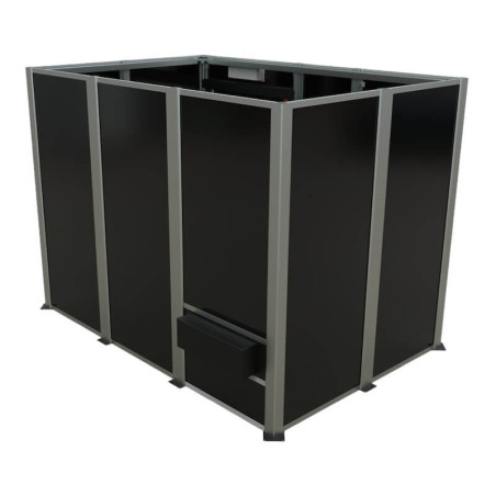 Class 4 laser welding booth - 4x3m with sliding door