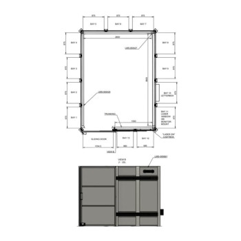Class 4 laser welding booth - 4x3m with sliding door