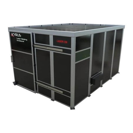 Cabine de soldadura laser classe 4 - 4x3m com porta deslizante