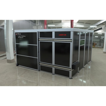 Cabine de soldadura laser classe 4 - 4x4m com porta deslizante