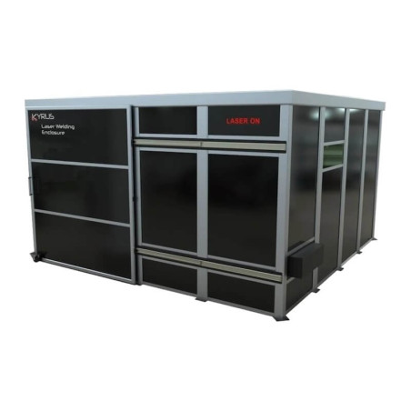 Cabine de soldadura laser classe 4 - 4x4m com porta deslizante