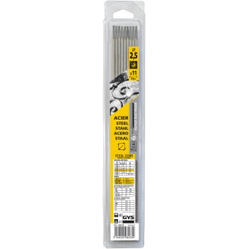 Pack de 11 eléctrodos AÇO rutílicos Ø 2,5 mm GYS