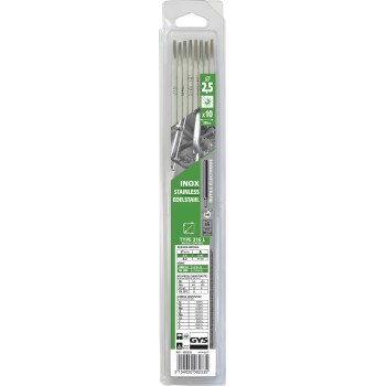 Pack de 10 eléctrodos INOX 316L Ø 2,5 mm GYS