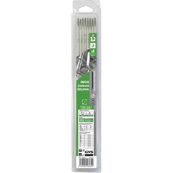 8 X eléctrodos inox 316 L para soldadura inox Ø 3,2 mm GYS X8