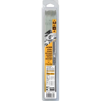 Pack de 6 eléctrodos AÇO rutílicos L350 - Ø 4 mm GYS