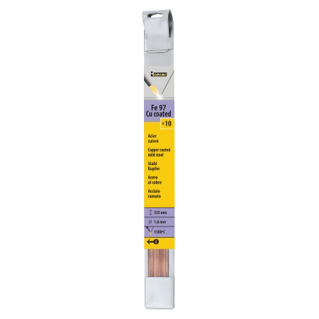 10 varetas de aço cobreado Ø1.6 (C.333mm)