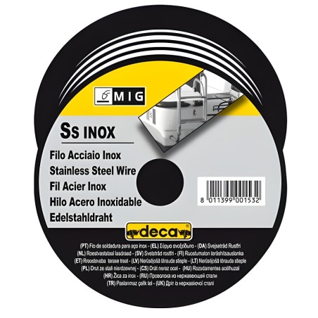 Fio inox diâmetro 0,8 mm para soldadura MIG DECA bobine 700 grs