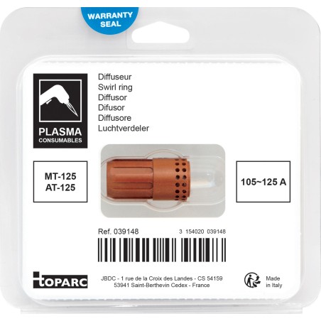 1 difusor 105/125 A para tocha plasma AT-125 - MT 125