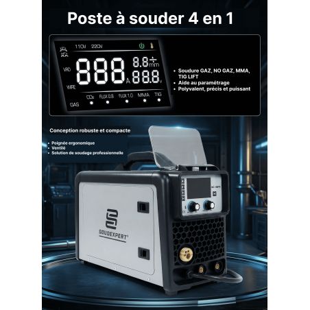 SOUDEXPERT - Máquina de soldar PROMIG Multiprocessos 180A