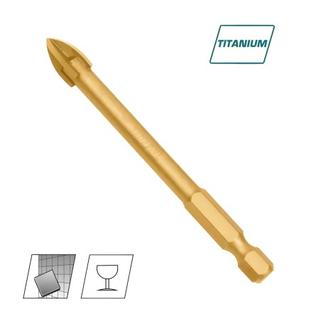 Broca para parede de porcelana TACG2 | 4 x 74 mm