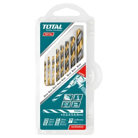 Jogo de 8 brocas para metal TACSD0801 | HSS