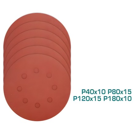 Jogo de 50 folhas abrasivas redondas TAC7315011