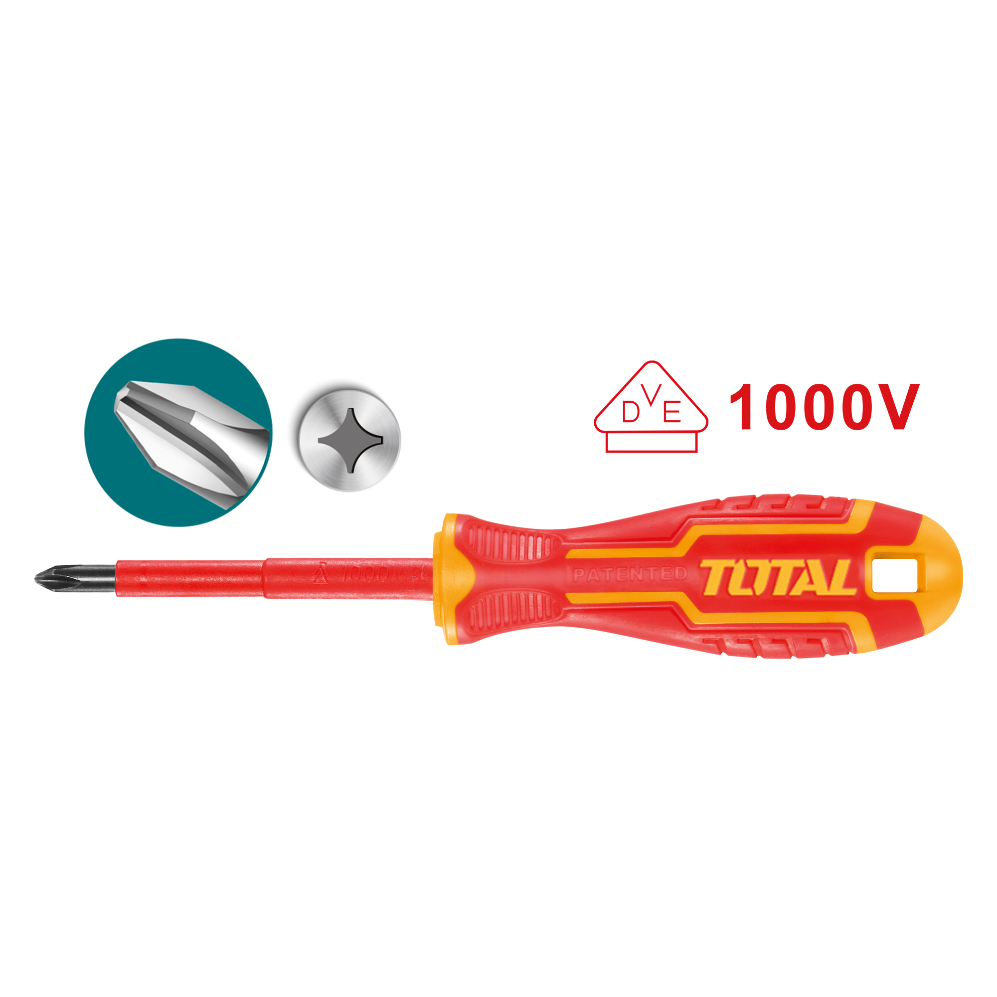 Chave de fendas isolada Phillips THTISPH | PH1 x 80 mm | Cromo-vanádio (Cr-V)