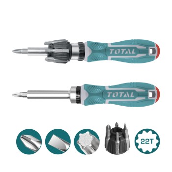Chave de parafusos com 7 pontas intercambiáveis TACSD30086