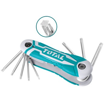 Jogo de 8 chaves Torx em formato canivete THT1061846 | Cromo-vanádio (Cr-V)