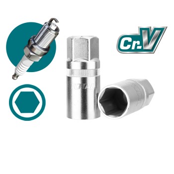 Chave de caixa hexagonal 1/2'' para vela THSPS12 | 21 mm | Cromo-vanádio (Cr-V)