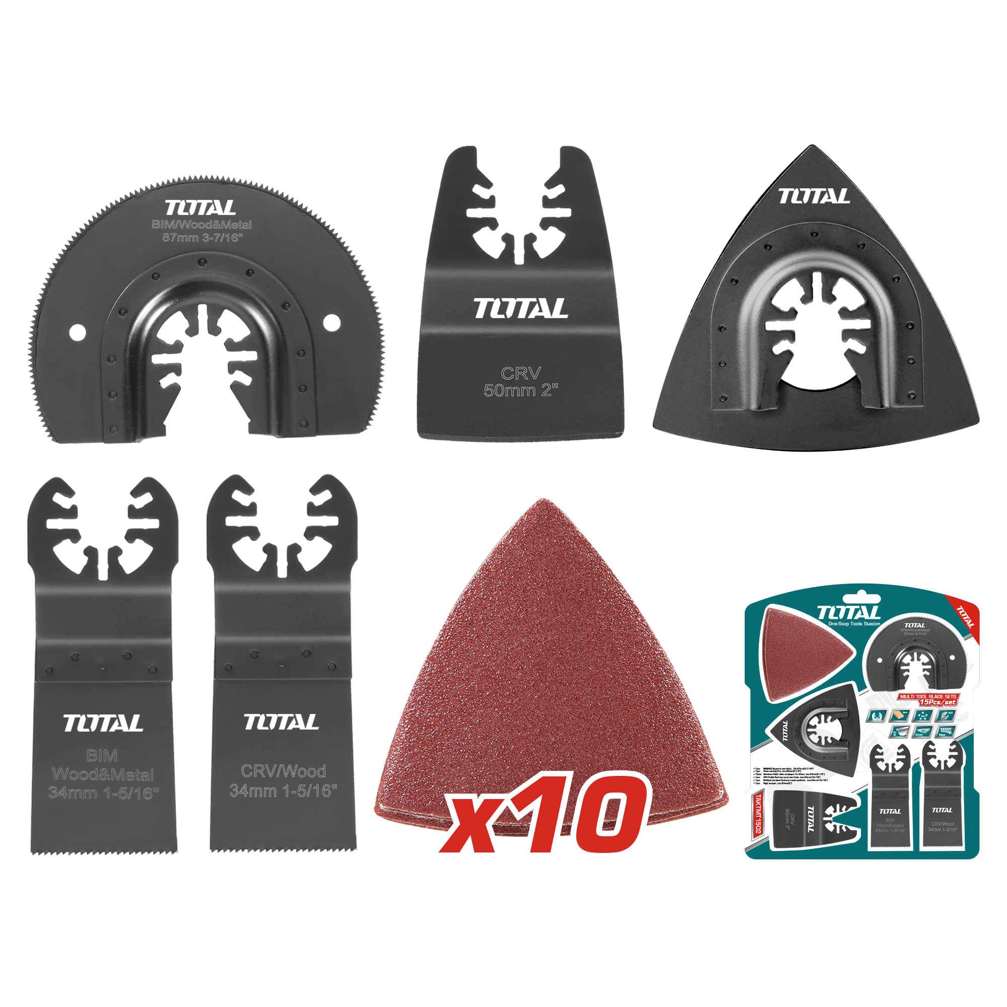 Conjunto de lâminas para ferramenta multifunções TAKTMT1502