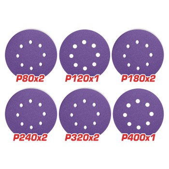Jogo de folhas abrasivas redondas TAC73150102 | Ø150 mm