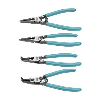 Jogo de 4 alicates para anéis de retenção THTJ214042 | 180 mm | Aço ao carbono