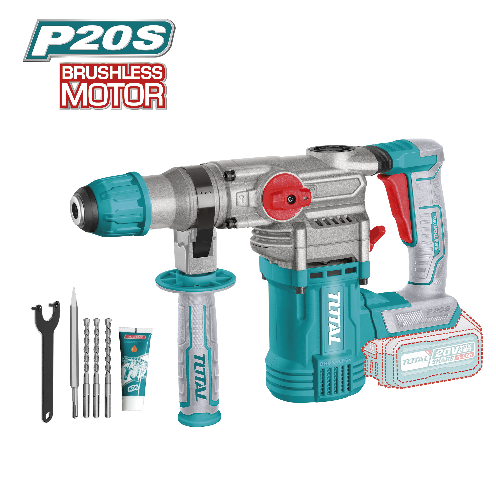 Martelo perfurador brushless a bateria TRHLI20288 | 20 V