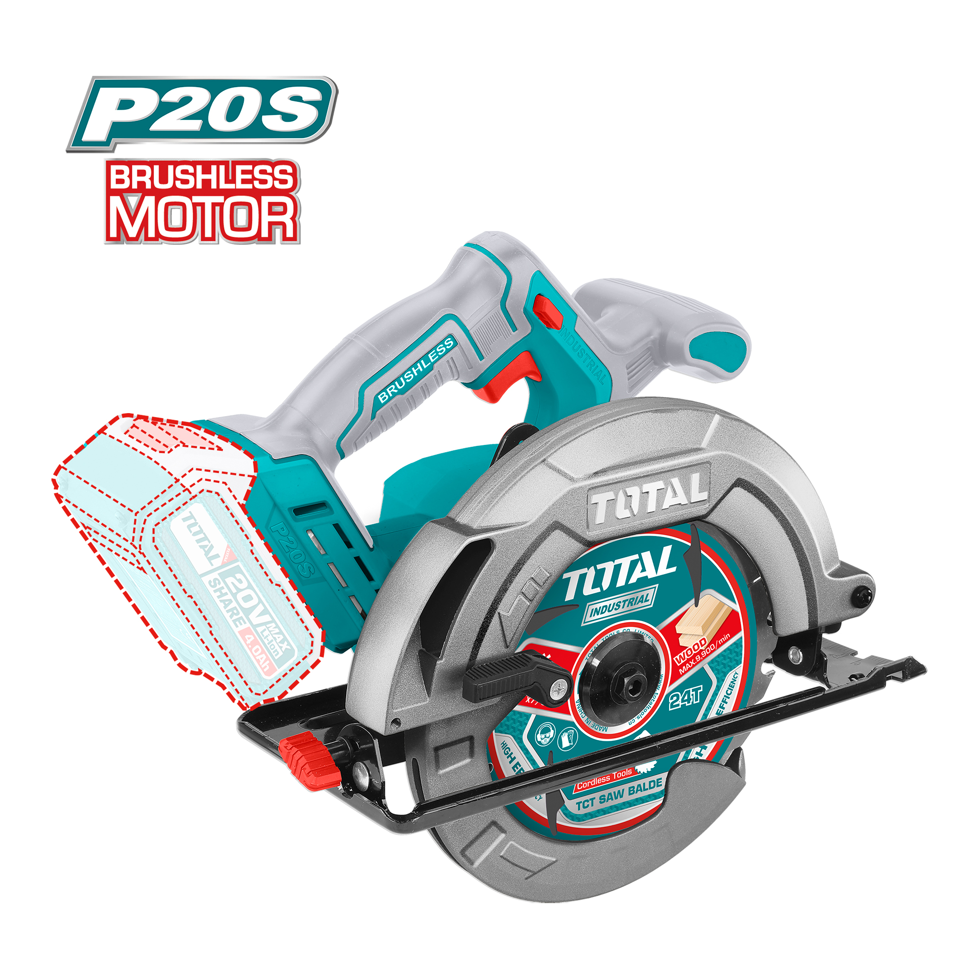 Serra circular brushless a bateria TSLI1851 | 20 V